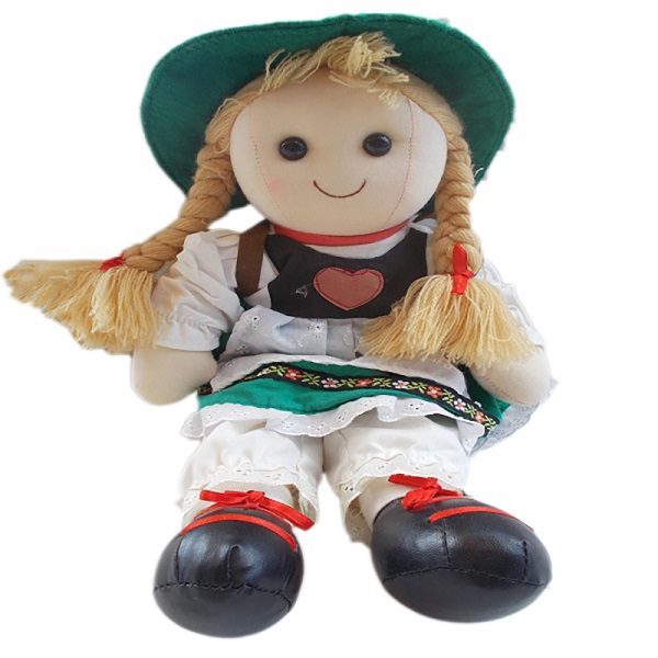 Bavarian Trachten Oktoberfest German Cotton Polyester Custom Made Wholesale Dirndl Vintage rag doll